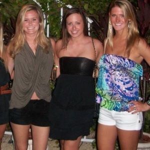 Alice + Olivia Strapless Leather Dress